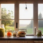전통 발효식품의 현대적 교육 방법 - **Prompt 1: Cozy Home Fermentation Kitchen**
    "A heartwarming, sunlit scene inside a rustic, invi...