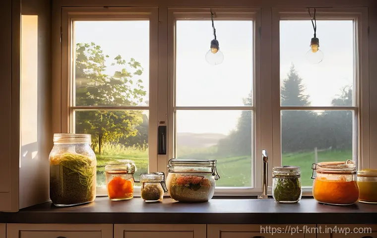 전통 발효식품의 현대적 교육 방법 - **Prompt 1: Cozy Home Fermentation Kitchen**
    "A heartwarming, sunlit scene inside a rustic, invi...