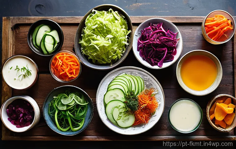 전통 발효식품의 현대적 교육 방법 - **Prompt 2: Modern Fermentation Lab at Home**
    "A sleek, contemporary kitchen setup where a young...